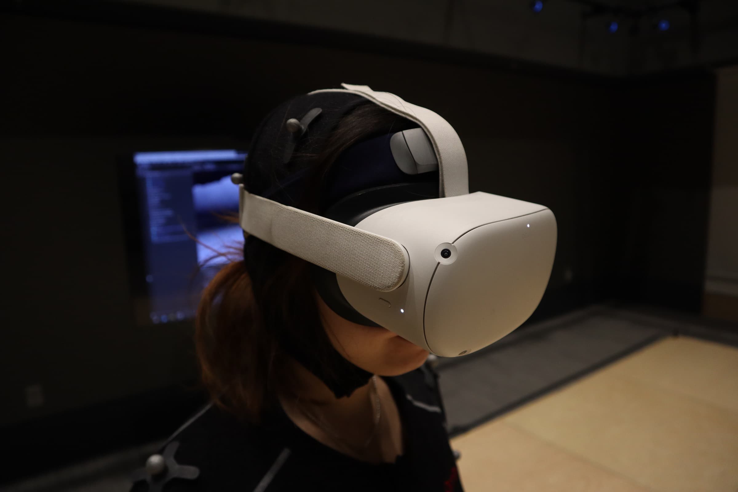 The lotus scene in VR, blooming with the user's concentration.