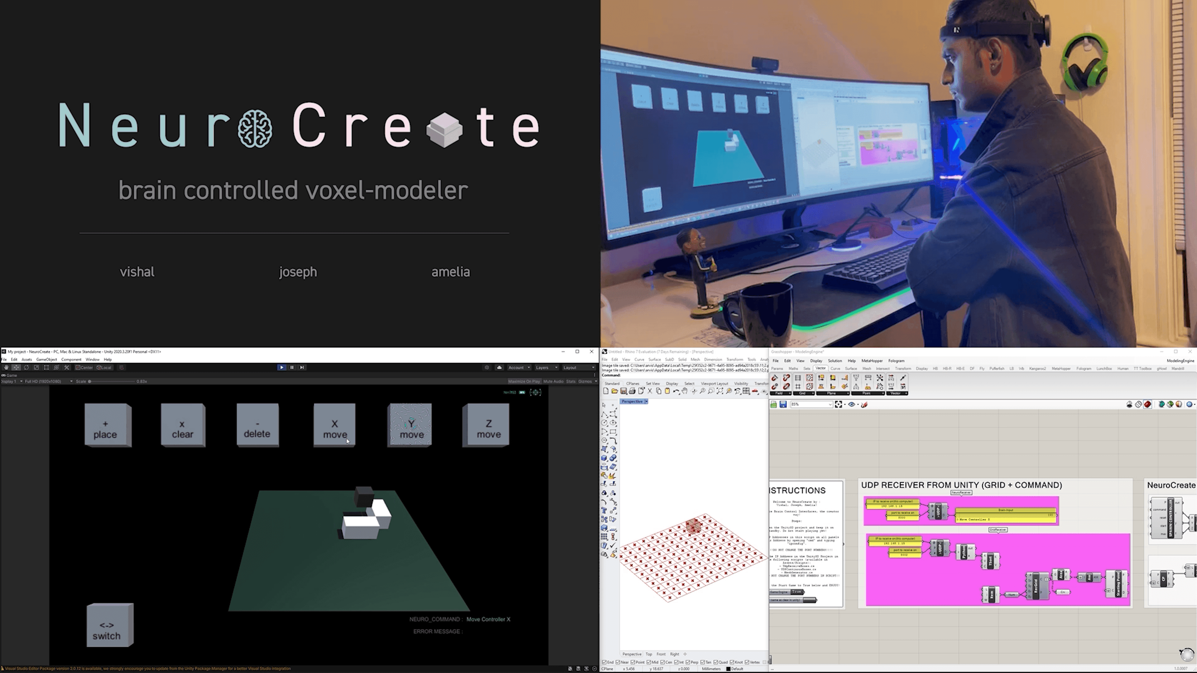 NeuroCreate brain-computer interface for 3D modeling.