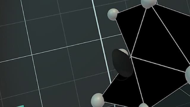 Continuous low-poly mesh built by placing vertices with the VR controller.